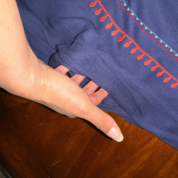 Tribal Floral Embroidered Shift Dress Women’s Aztec Boho Southwestern- Size M - Picture 10 of 12